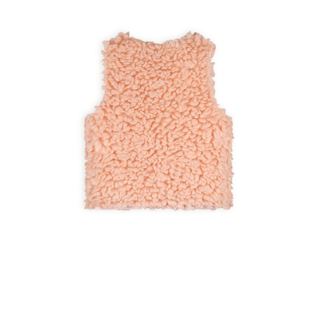 NoNo Meisjes reversibel gilet fluffy fur katya pale blush N409-5304-268 large