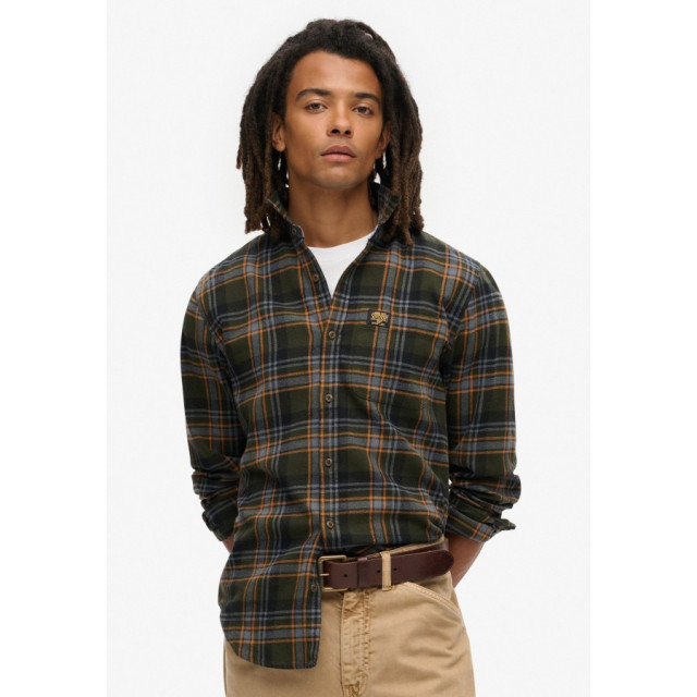 Superdry Overshirt- m4010727a lumberjack check b6c buckshot olive B6C Buckshot Olive/M4010727A Lumberjack Check large