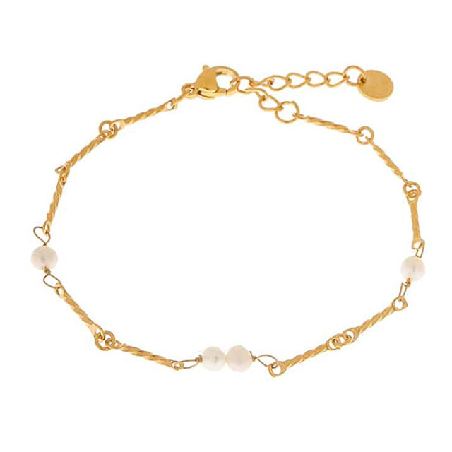 Label Kiki Armband pearl pearl gold Pearl pearl - gold large