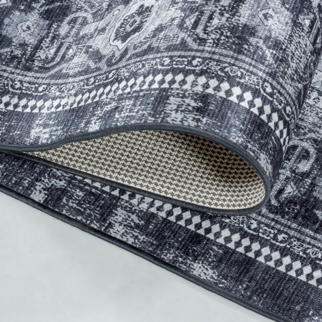 Muratap Fiesta wasbaar vloerkleed laagpolig oosters design grijs woonkamer 2951434 large