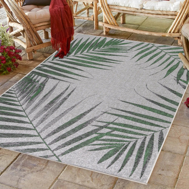 Muratap Sunny outdoor binnen en buiten vloerkleed palm design - tapijt voor 2951350 large