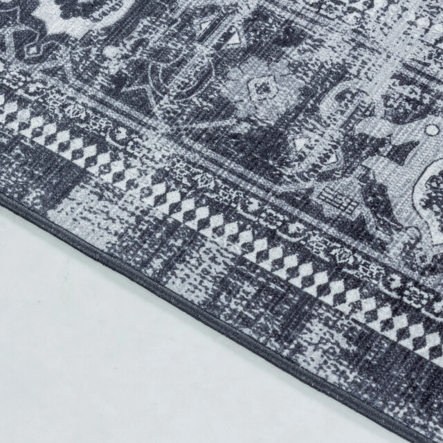 Muratap Fiesta wasbaar vloerkleed laagpolig oosters design grijs woonkamer 2951437 large
