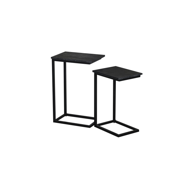 Livingfurn bijzettafel jordy norris mangohout / gecoat staal set van 3 2926148 large