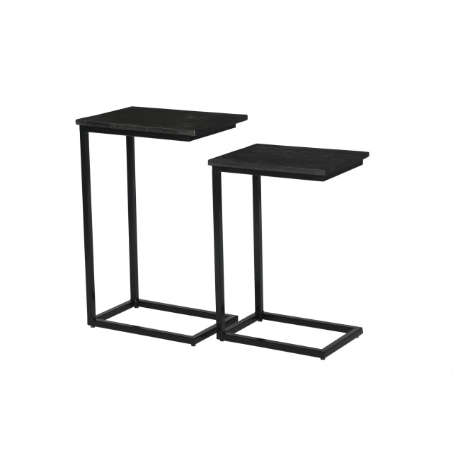 Livingfurn bijzettafel jordy norris mangohout / gecoat staal set van 3 2926148 large