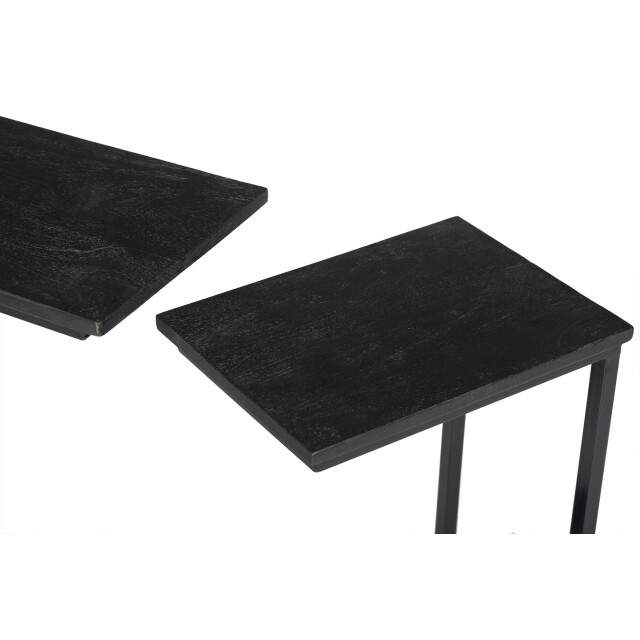 Livingfurn bijzettafel jordy norris mangohout / gecoat staal set van 3 2926148 large