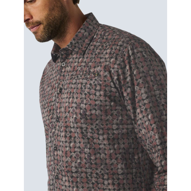 No Excess Shirt stretch allover printed rusty 25450840-092 large