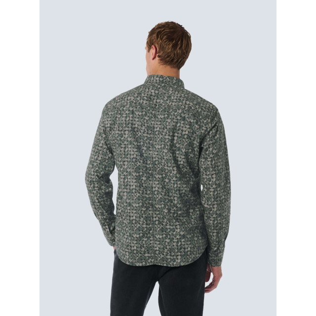 No Excess Shirt stretch allover printed dark green 25450840-052 large