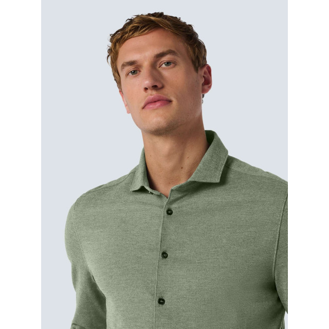 No Excess Shirt jersey melange stretch dark green 25410780-052 large