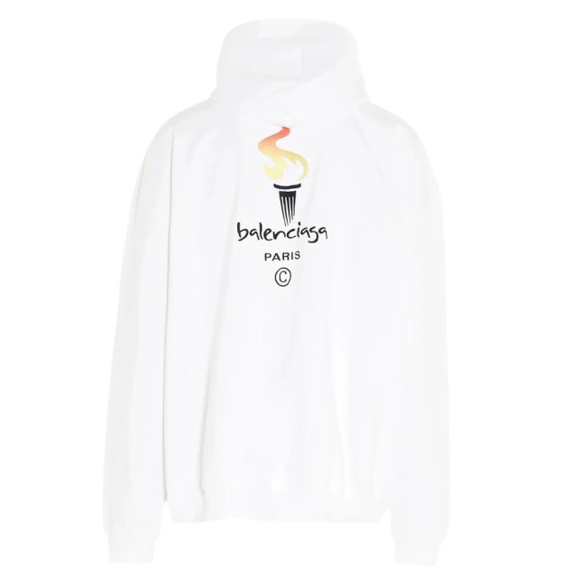 Balenciaga Paris olympic flame print oversized hoodie Balenciaga Parijs Olympische Vlam Oversized Hoodie large