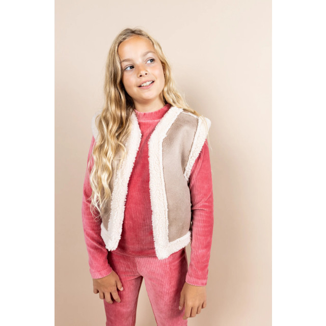 MAYCE Meisjes teddy gilet dessert MY408-5303-410 large