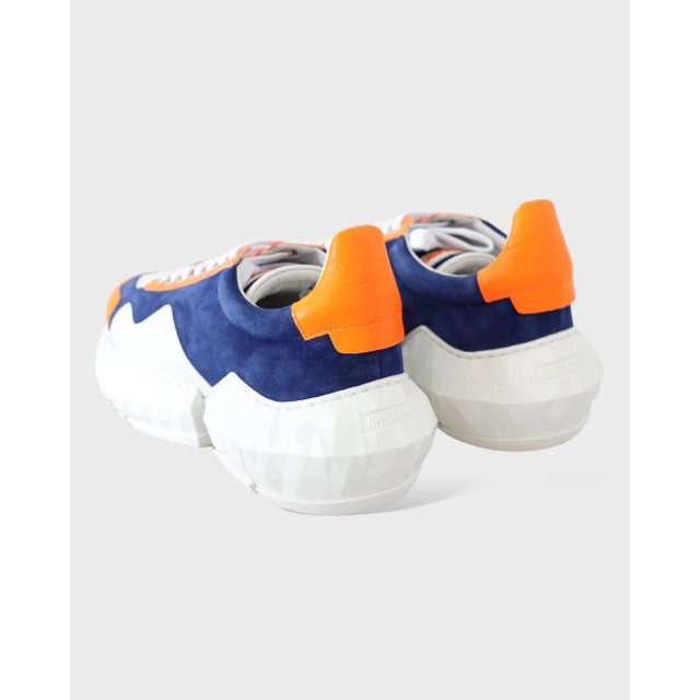 Jimmy Choo Diamant blauw / oranje leren sneakers Jimmy Choo Diamant Blauw / Oranje Leren Sneakers large