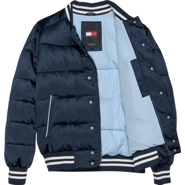 Tommy Hilfiger Dm0dm20468 satin puffer dm0dm20468 c1g winterjas bomber  - tommy hilfiger je C1G/DM0DM20468 Satin Puffer large