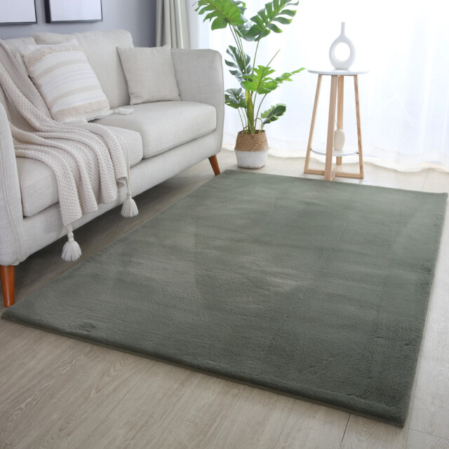 Muratap Pouffy fluffy hoogpolig vloerkleed uni kleur - woonkamer tapijt - 2953656 large