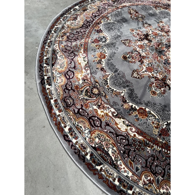 Muratap Isfahan oosters vloerkleed nain laagpolig klassiek vintage tapijt rond / multi- 200 cm rond 2953709 large