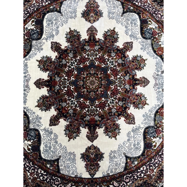 Muratap Isfahan oosters vloerkleed nain laagpolig klassiek vintage tapijt rond / multi- 200 cm rond 2953707 large