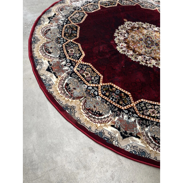 Muratap Isfahan oosters vloerkleed laagpolig klassiek vintage tapijt rond / multi 200 cm rond- 200 cm rond 2953713 large