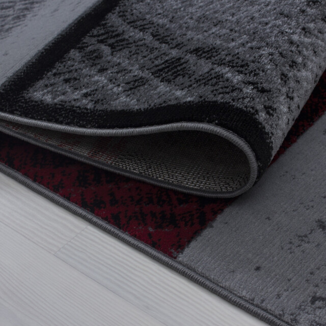 Muratap Plus vloerkleed laagpolig tapijt woonkamer grijs / rood- 140x200 cm 2584868 large