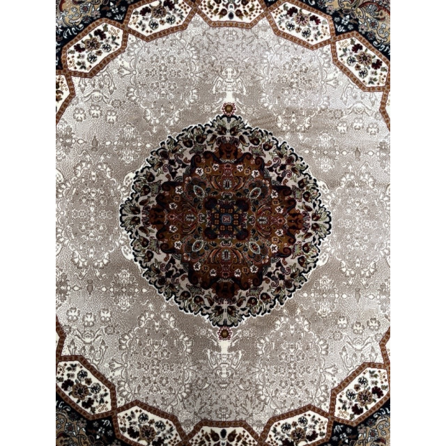 Muratap Isfahan oosters vloerkleed laagpolig klassiek vintage tapijt rond / multi 200 cm rond- 200 cm rond 2953715 large