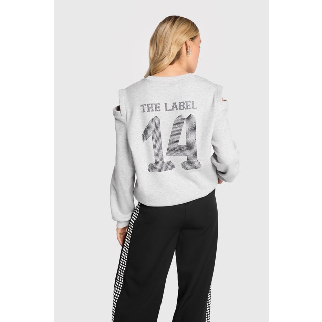 Alix The Label Ladies knitted cut out sweater melee 4209.87.0156 large