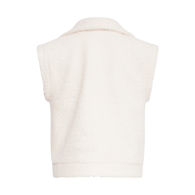 Smashed Lemon 24554 open bouclé gilet in off-white 24554-010-XL large