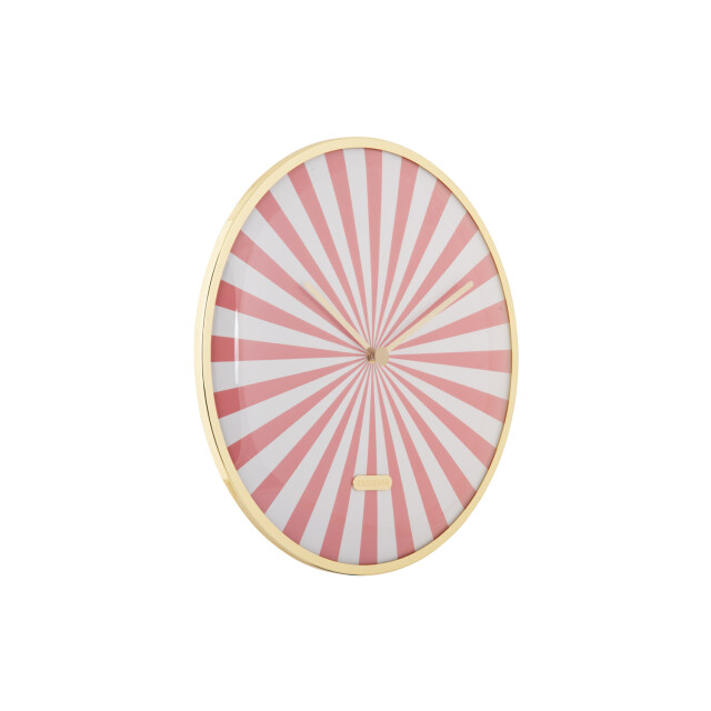 Karlsson wandklok candy swirl dome flamingo pink & white- Ø40cm 2946548 large