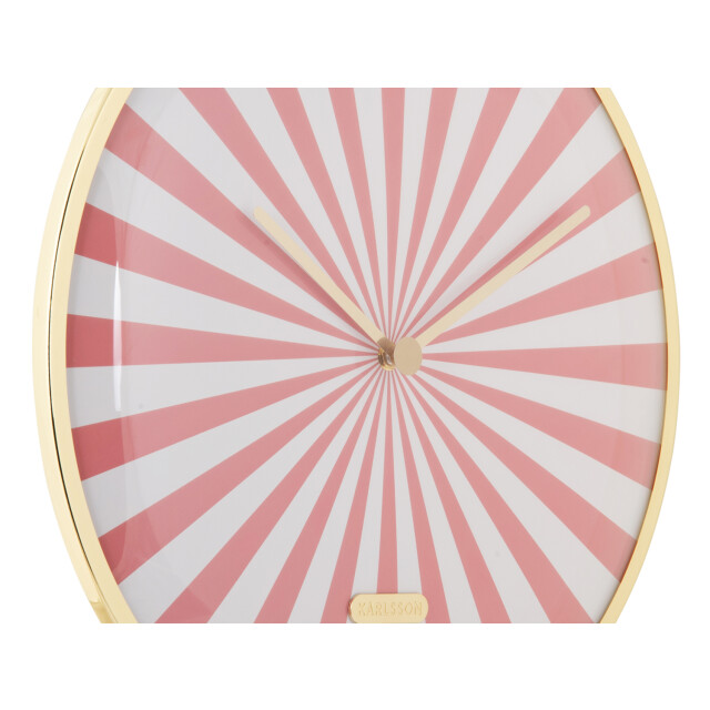 Karlsson wandklok candy swirl dome flamingo pink & white- Ø40cm 2946548 large