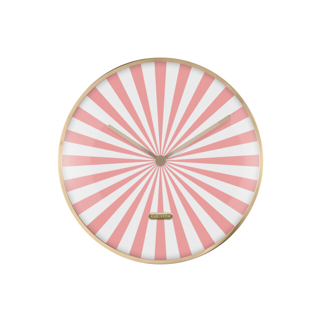 Karlsson wandklok candy swirl dome flamingo pink & white- Ø40cm 2946548 large