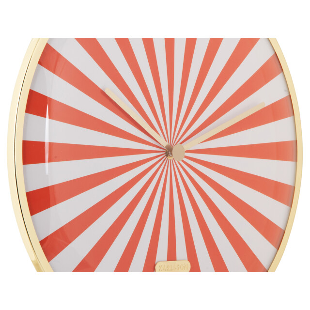 Karlsson wandklok candy swirl dome bright orange & white- Ø40cm 2946547 large