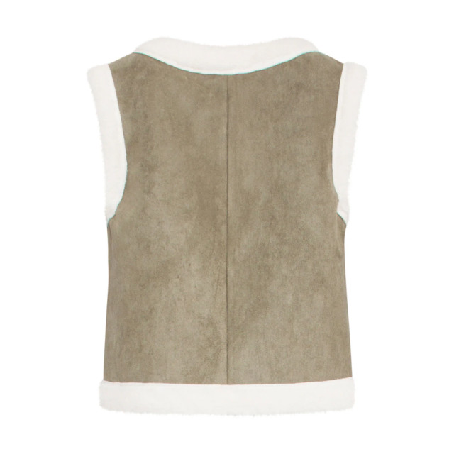 Smashed Lemon 24707 legergroene suedine gilet 24707-550-S large