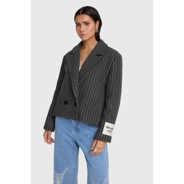 Alix The Label Pinstripe cropped coat - Pinstripe cropped coat - ALIX The Label large