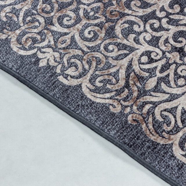 Muratap Fiesta wasbaar vloerkleed laagpolig barok design grijs woonkamer 2951416 large
