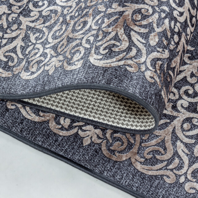 Muratap Fiesta wasbaar vloerkleed laagpolig barok design grijs woonkamer 2951416 large