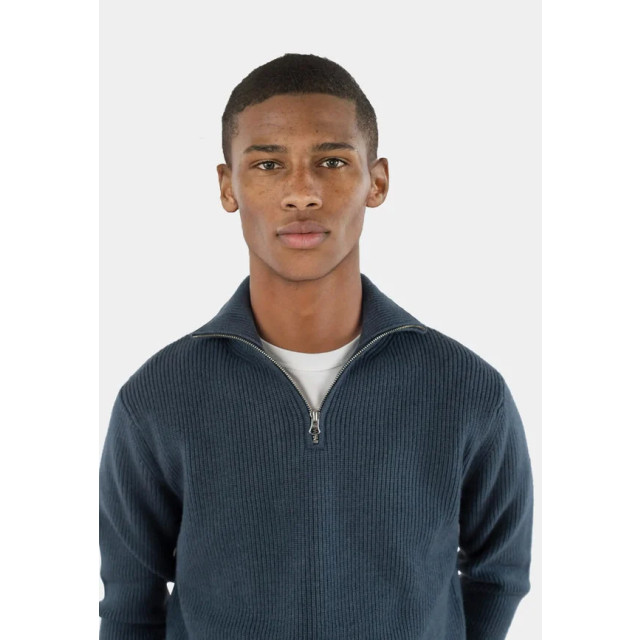 Ciszere Reuben knitted half zip 40053-007-04 orion blue Reuben Knitted Half Zip 40053-007-04 Orion Blue large