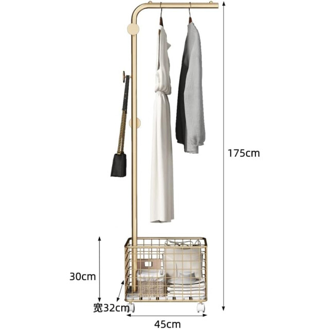 Furnilux Metalen kapstok met opbergmand 3015330 large