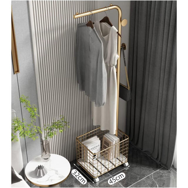 Furnilux Metalen kapstok met opbergmand 3015330 large