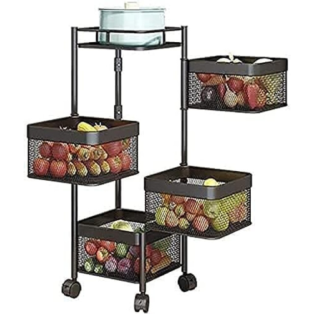 Furnilux Keukenrek met 4 manden functioneel en stijlvol zwart 28 x 28 3015338 large