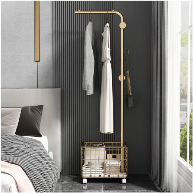 Furnilux Metalen kapstok met opbergmand 3015330 large