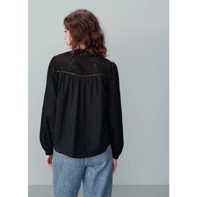 Grace & Mila E broderie blouse nolisa Zwarte broderie blouse Nolisa  large