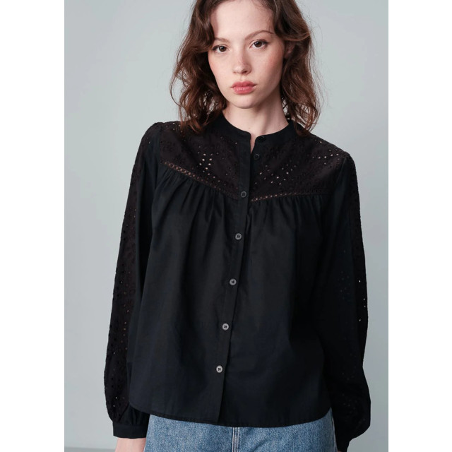 Grace & Mila E broderie blouse nolisa Zwarte broderie blouse Nolisa  large