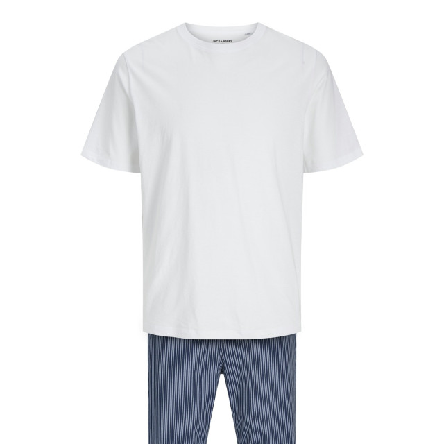 Jack & Jones Heren pyjamaset jacbasic wit/blauw 12263659-Wit/Blauw large