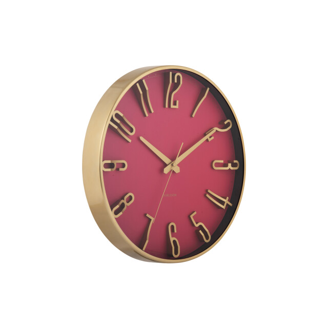 Karlsson wandklok elevated glam metallic dark pink- Ø35,5cm 2946583 large