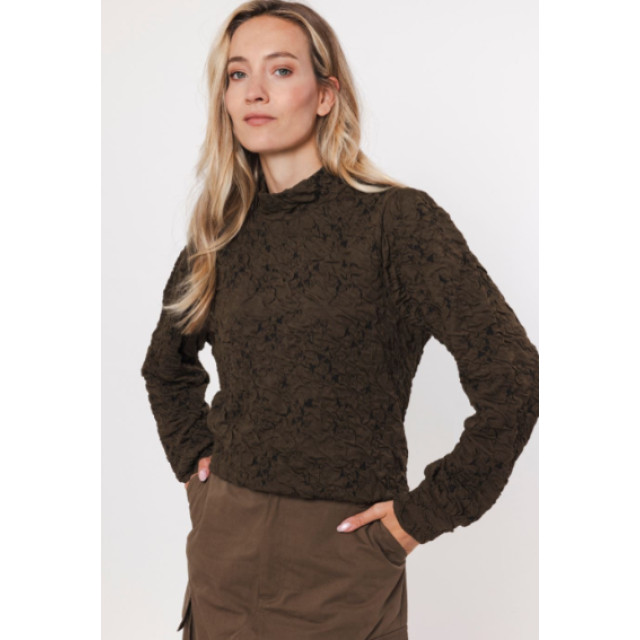 Poools Jaquard sweat 433202- 433202-dark olive large