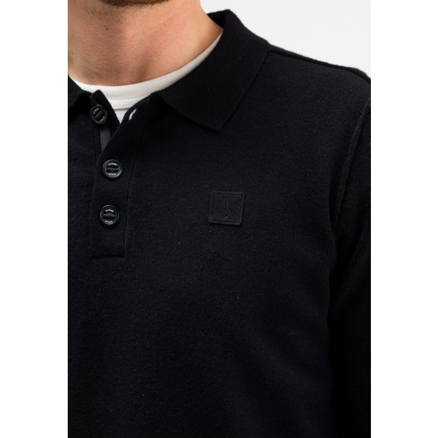 Butcher of Blue Clifden polo 990 office black polokraag trui 990 Office Black/Clifden Polo large