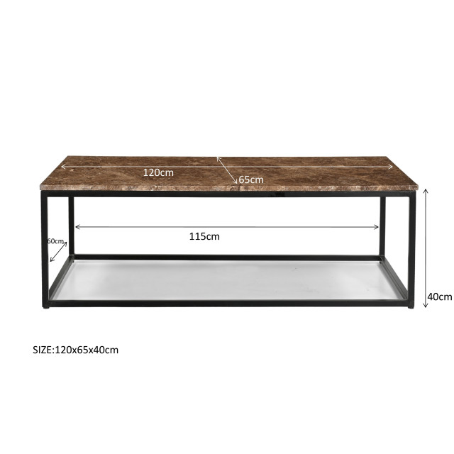 Livingfurn salontafel dion emperador 120cm marmer 2834854 large