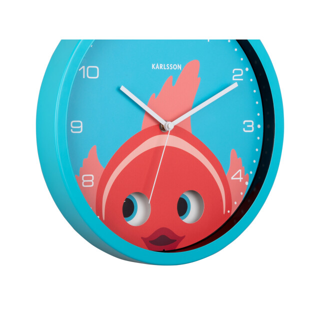 Karlsson wandklok peekaboo goldfish licht- Ø30,8cm 2946568 large