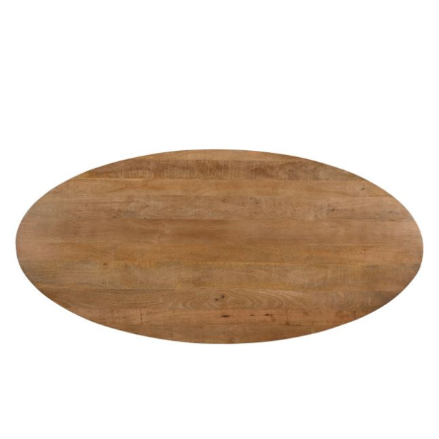 Livingfurn eetkamertafel jesper oval 210 cm mangohout / gecoat staal 2630753 large