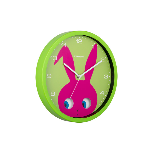 Karlsson wandklok peekaboo bunny donker- Ø30,8cm 2946528 large