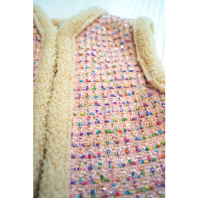 B.Nosy Meisjes gilet boucle gitte geranium Y409-5022-287 large