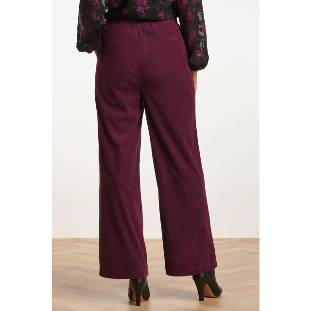 Smashed Lemon 23725-380 corduroy broek in paars van 100% polyester 23725-380-XL large