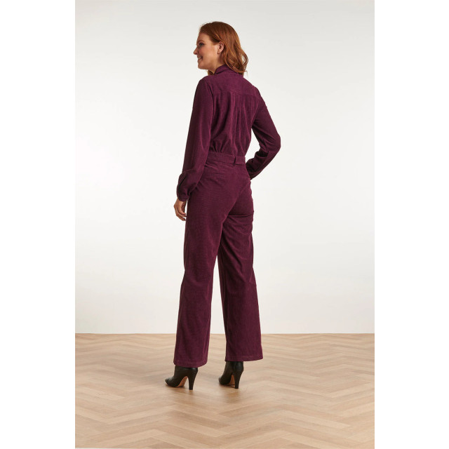 Smashed Lemon 23726-380 corduroy jumpsuit in paars van 100% polyester 23726-380-3XL large